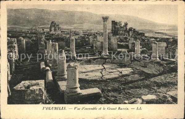 Volubilis Grand Bassin Ruinen Antike Stätte