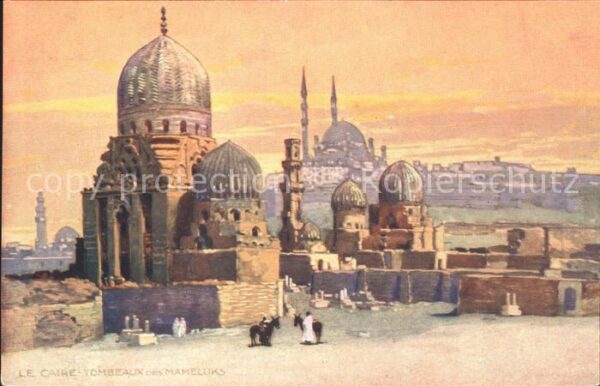Le Caire Aegypten Tombeaux des Mameluks Künstlerkarte