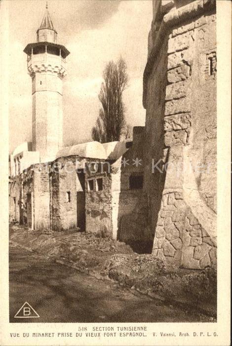 Bizerte Vue due Minaret du vieux Fort Espagnol