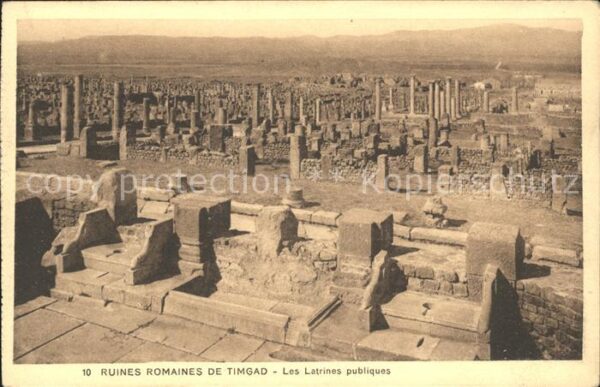 Timgad Ruines Romaines Latrines publiques Anti