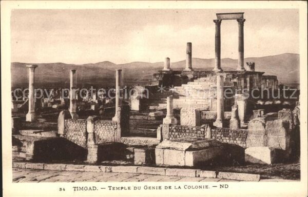 Timgad Ruines romaines Temple du Genie de la C