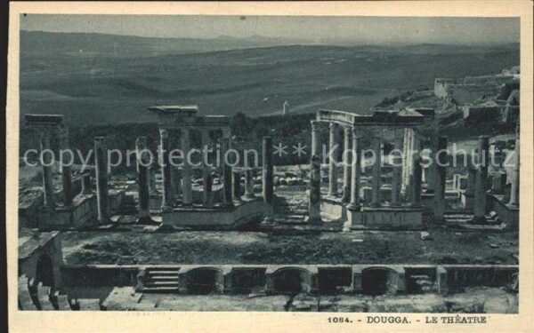 Dougga Theatre Romain Amphitheater Ruinen Anti