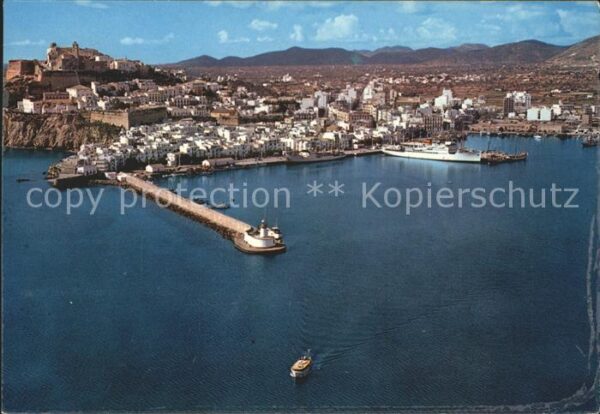 Ibiza Islas Baleares Ciudad vista aerea del Puerto