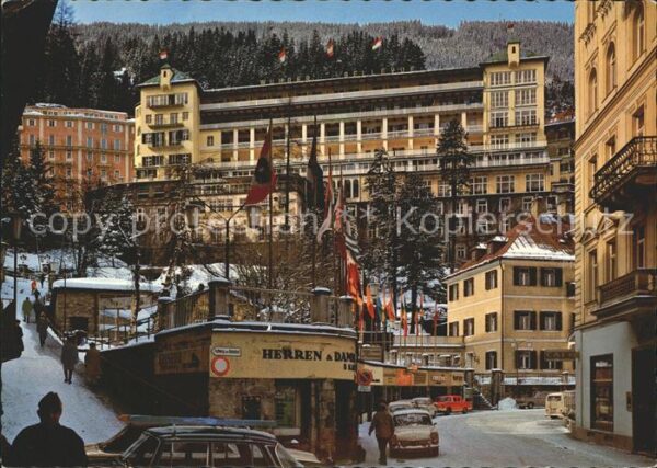 Badgastein Strassenmotiv mit Hotel Bellevue Winter