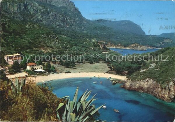 Paleokastritsa Korfu Panorama Bucht