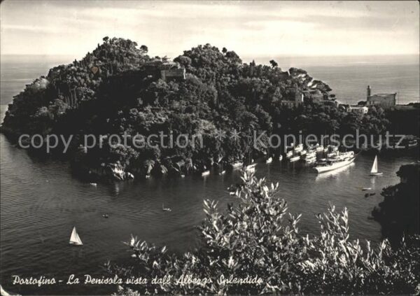 Portofino Liguria Penisola vista dall' Albergo Splendido