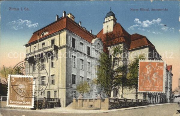 Zittau Neues Königliches Amtsgericht Stempel a