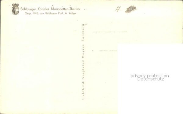 Salzburg Oesterreich Künstler Marionetten Theater Klein Moza – Bild 2