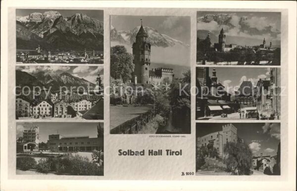 Hall Tirol Orts und Teilansichten Burg Strassenpar