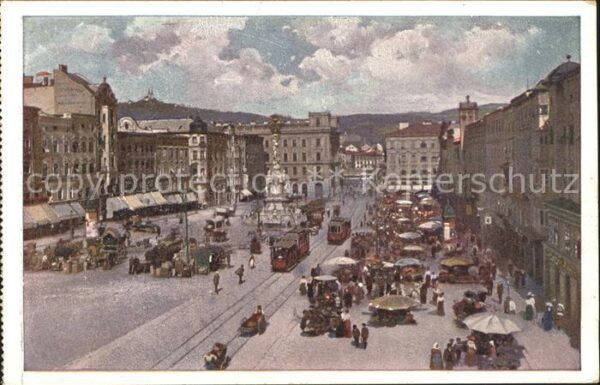 Linz Donau Markt Strassenbahnen