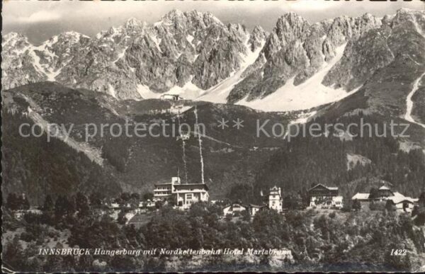 Innsbruck Hungerburg mit Nordkettenbahn Hotel Mar