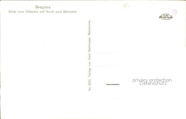 Bregenz Vorarlberg Blick vom Pfänder auf Stadt und Rheinta – Bild 2