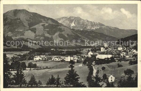 Mariazell Steiermark mit Gemeindealpe und Oetscher