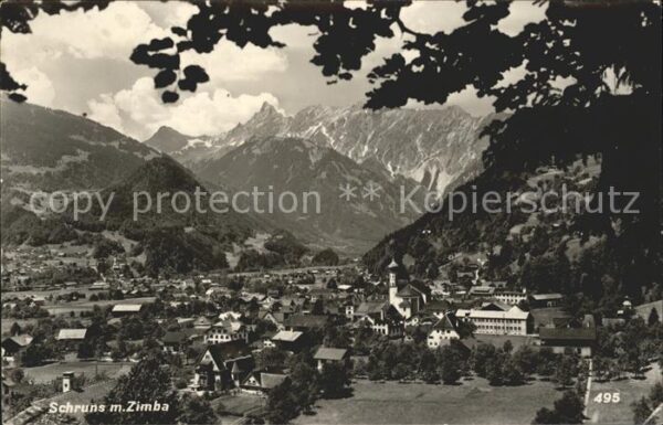 Schruns Vorarlberg mit Zimba Totalansicht