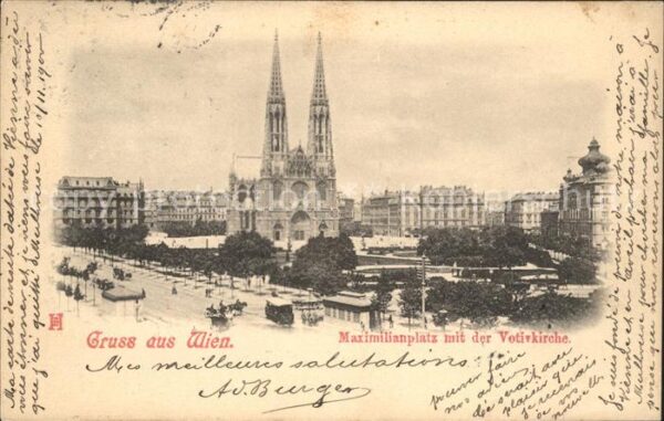 Wien Maximilianplatz mit Votivkirche