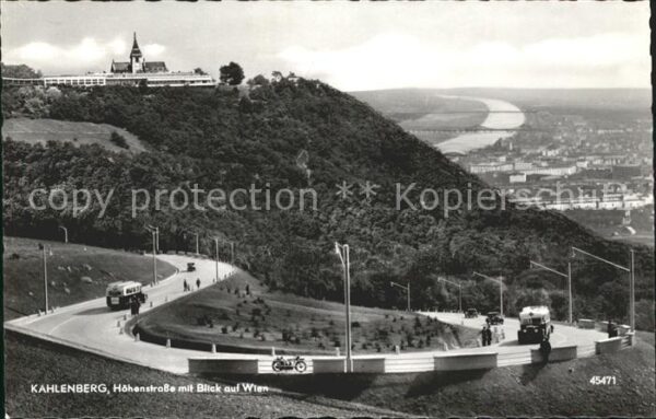 Kahlenberg Wien Höhenstrasse mit Blick auf Wien