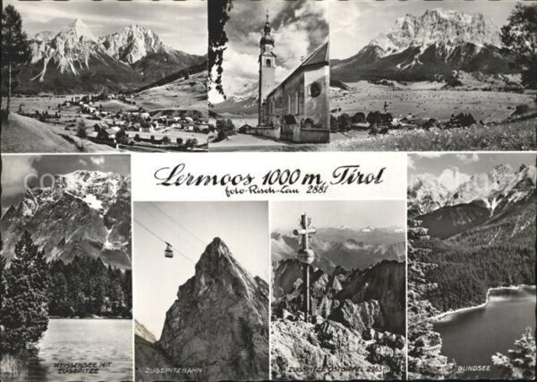 Lermoos Tirol Panorama Kirche Weissensee Zugspitze Zu