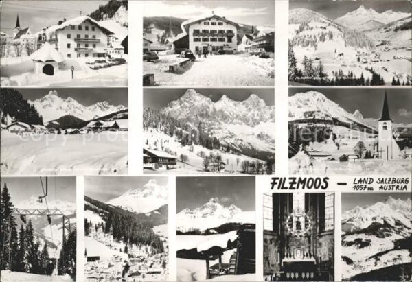 Filzmoos Orts und Teilansichten Skilift  Gasthäu