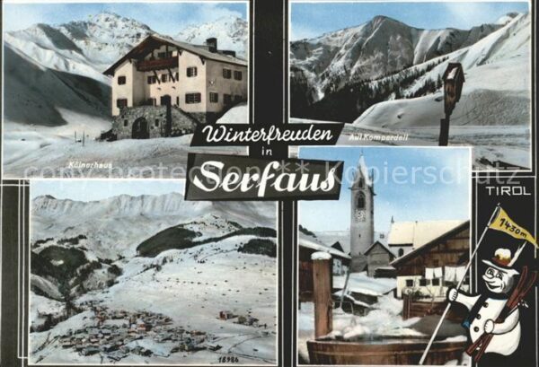 Serfaus Tirol Kölnerhaus Auf Komperdell Panorama Kirc