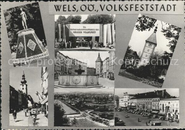 Wels Oberoesterreich Skulptur Welser Volksfest Brunnen Leder