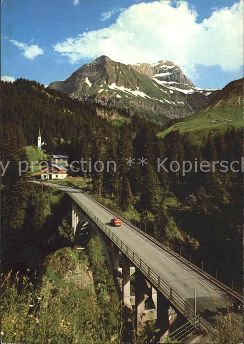 Schroecken Vorarlberg Hochtannbergbrücke mit Juppenspitze und