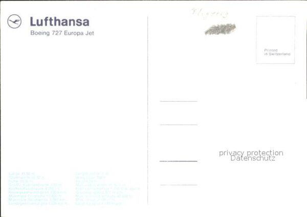 Lufthansa Boeing 727Europa Jet – Bild 2