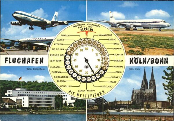 Flugzeuge Zivil Flughafen Köln-Bonn Weltzeituhr Bonn Bu