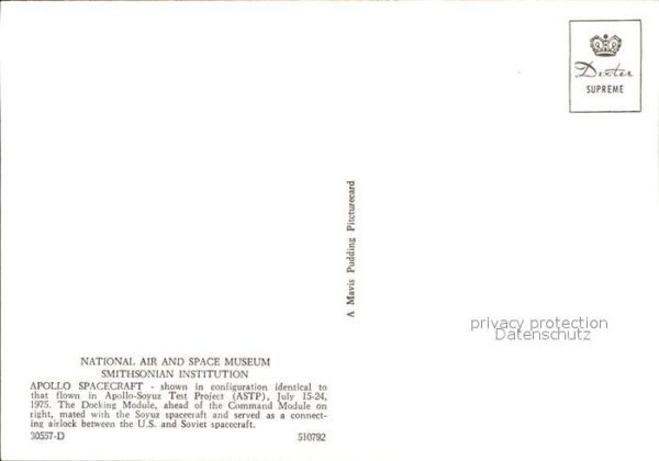 Raumfahrt Apollo Spacecraft Docking Module Nation – Bild 2