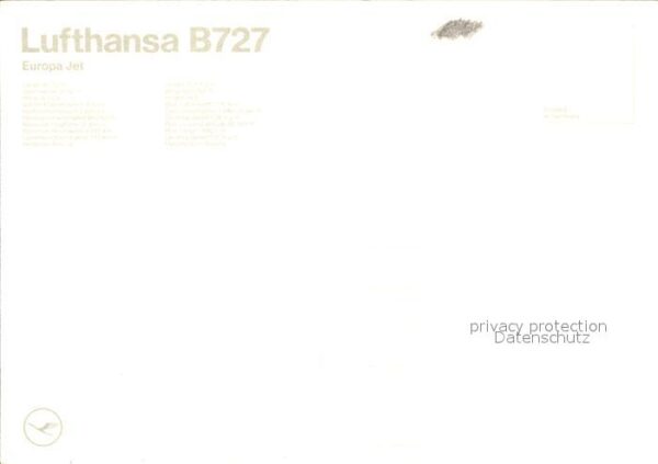 Lufthansa Europa Jet B727 – Bild 2