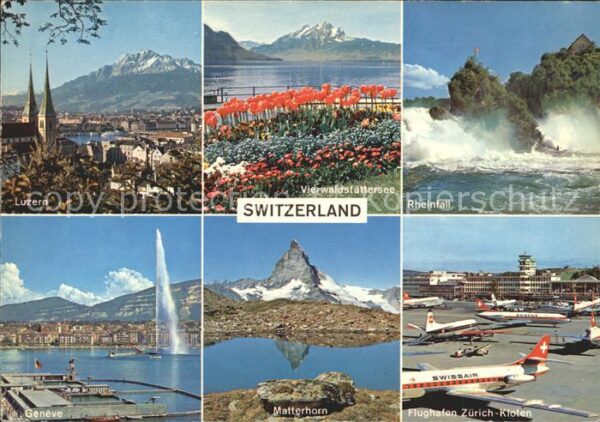 Swissair Flughafen Zürich-Kloten Matterhorn Rhei