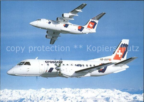 Flugzeuge Zivil Crossair Avro RJ 85 Jumbolino Saab 340