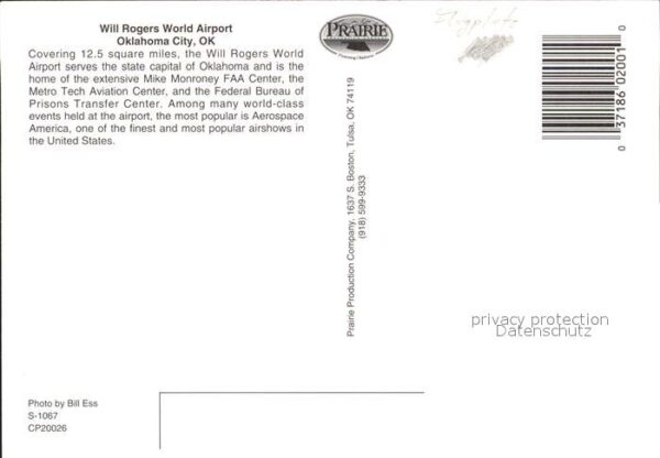 Flughafen Airport Aeroporto Will Rogers World Airport Oklahoma City – Bild 2
