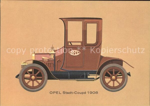Autos Oldtimer Opel Stadt-Coupe 5/12 PS 1908