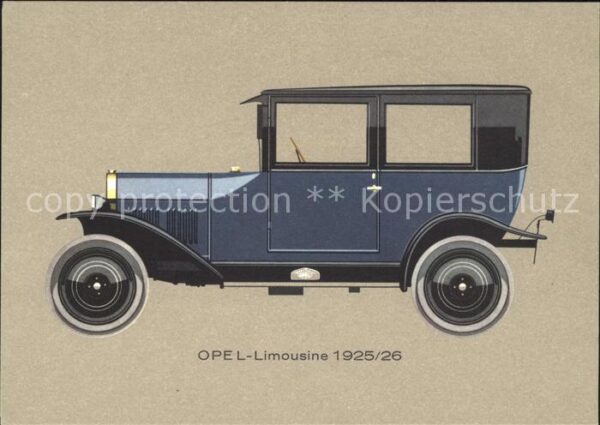 Autos Oldtimer Opel-Limousine 4/14 PS 1925/26