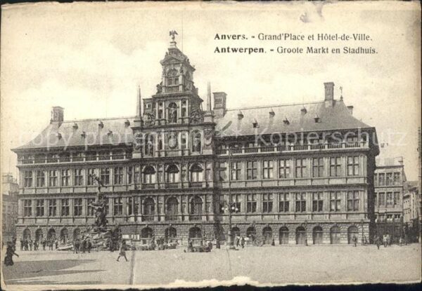 Anvers Antwerpen Grand Place et Hotel de Ville