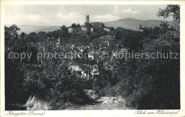 Koenigstein Taunus Blick vom Hildatempel Burgruine