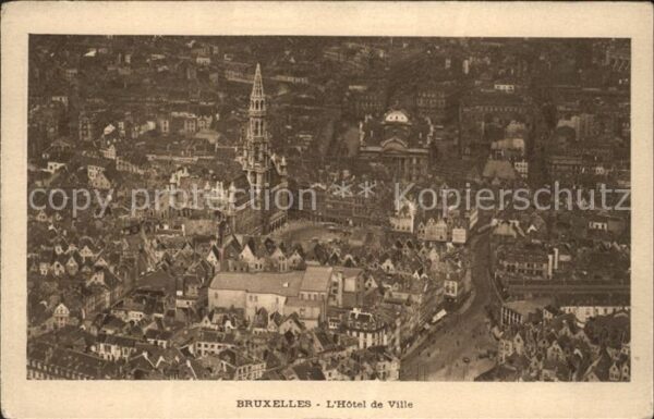 Bruxelles Bruessel Hotel de Ville vue aerienne