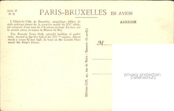 Bruxelles Bruessel Hotel de Ville vue aerienne – Bild 2