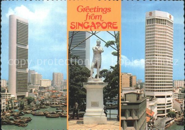 Singapore Skyscraper Monument Statue