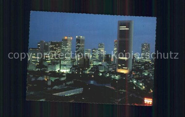 Singapore City Skyline at night Fairyland of ligh