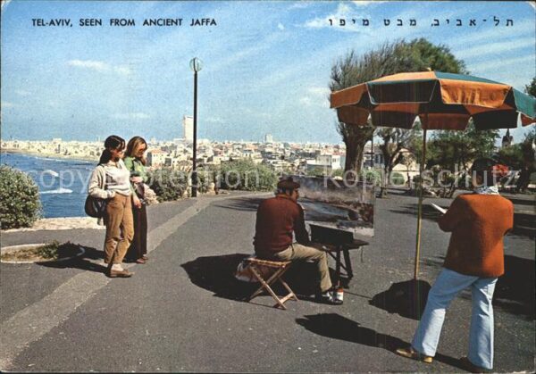 Tel Aviv Seen from ancient Jaffa Artist in Paint