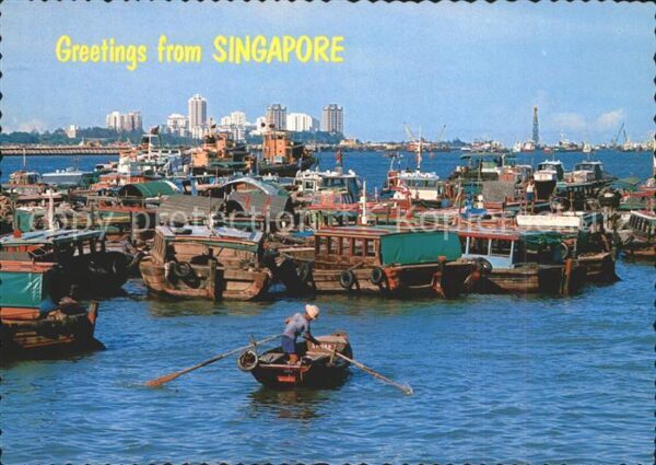 Singapore Waterfront view of Chinese junks