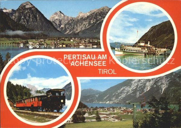 Pertisau Achensee Fährschiff Zug Alpenpanorama Karwendelg