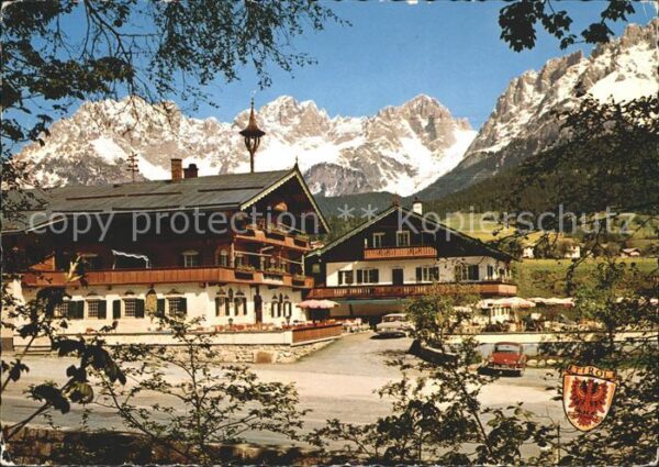 Going Wilden Kaiser Tirol Alpengasthof Stangl Wappen Kaisergebirg