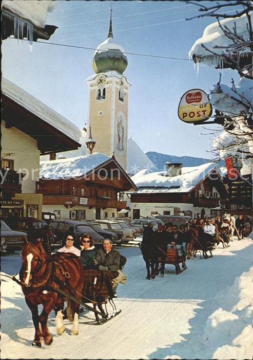 Kufstein Tirol Schlittenfahrt in Tirol Pferdeschlitten