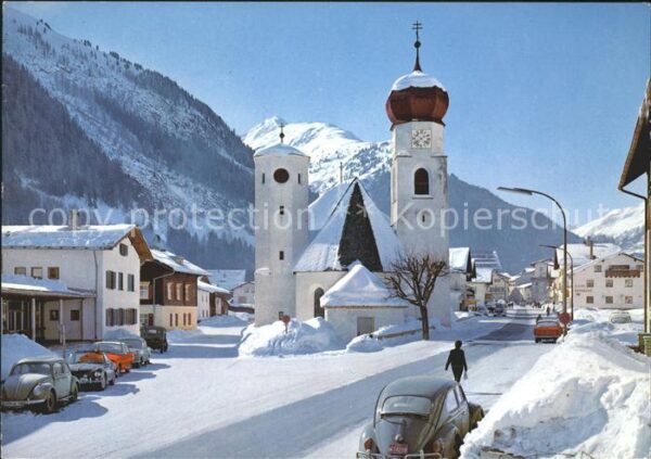 St Anton Arlberg Dorfstrasse Kirche Wintersportplatz