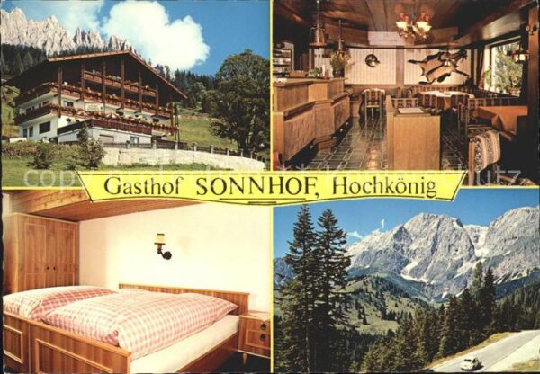 Muehlbach Hochkoenig Gasthof Sonnhof Doppelzimmer Alpenpanor