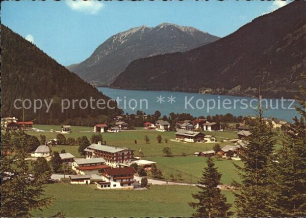 Pertisau Achensee Teilansicht mit Alpenpanorama
