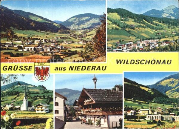 Niederau Wildschoenau Gesamtansicht mit Alpenpanorama Dorfstr