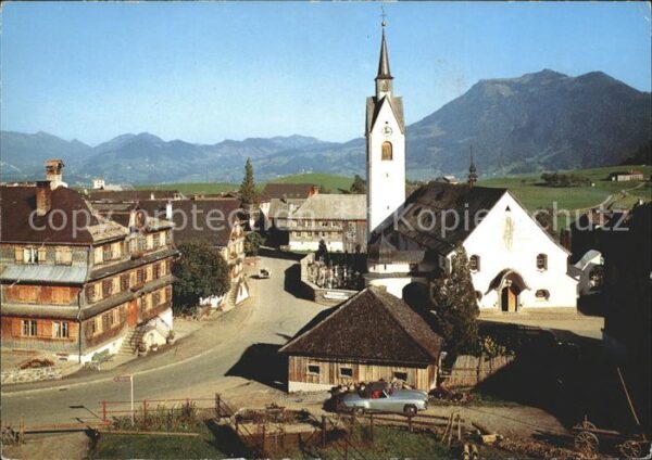 Schwarzenberg Vorarlberg Dorfplatz Kirche Bregenzerwald Alpenpan